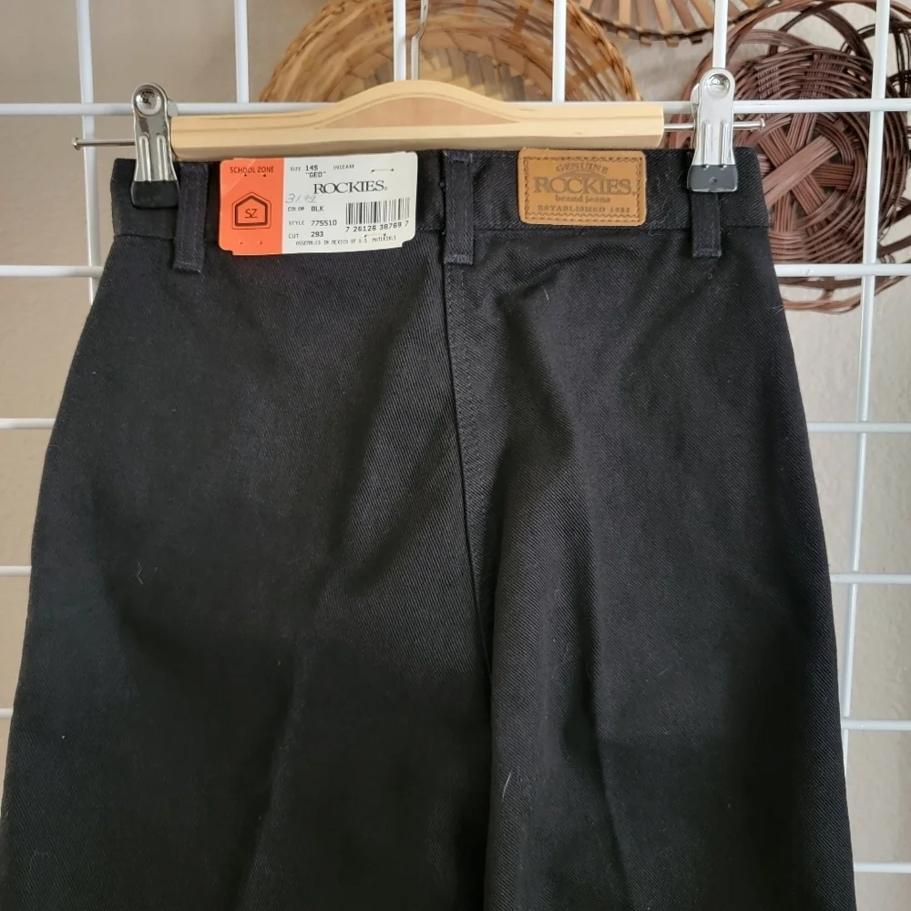 Girls Black Geo Western Rockies Sz 14